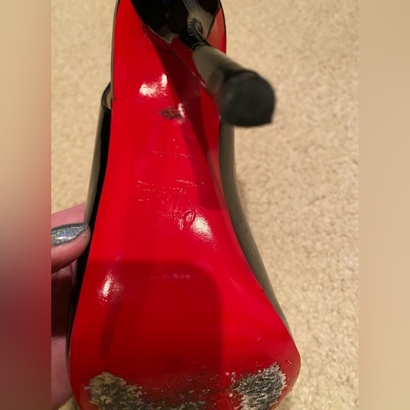 Christian Louboutin Patent Leather Slingback Pumps - Picture 8 of 11